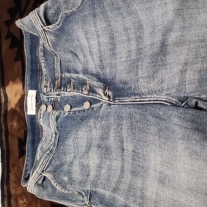 High rise wide leg denim jeans